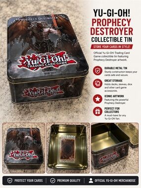 Yu-Gi-Oh! Cards & Prophecy Destroyer Collectible Tin - Black/Brown